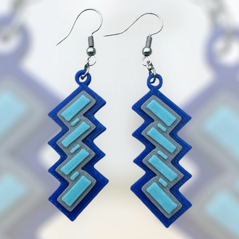 Zig zag earrings 💙